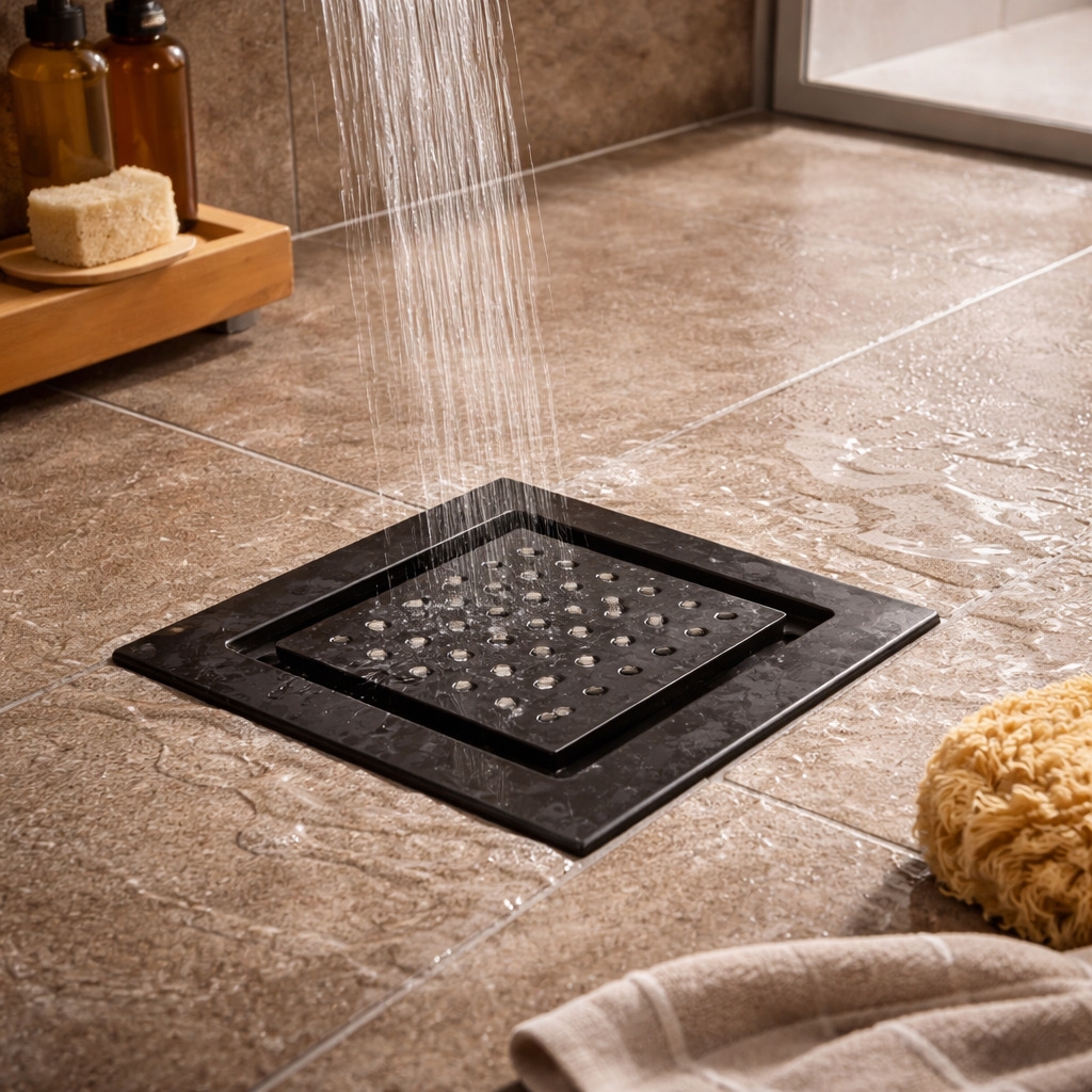 1477 MB-Brass Body Shower Matt black