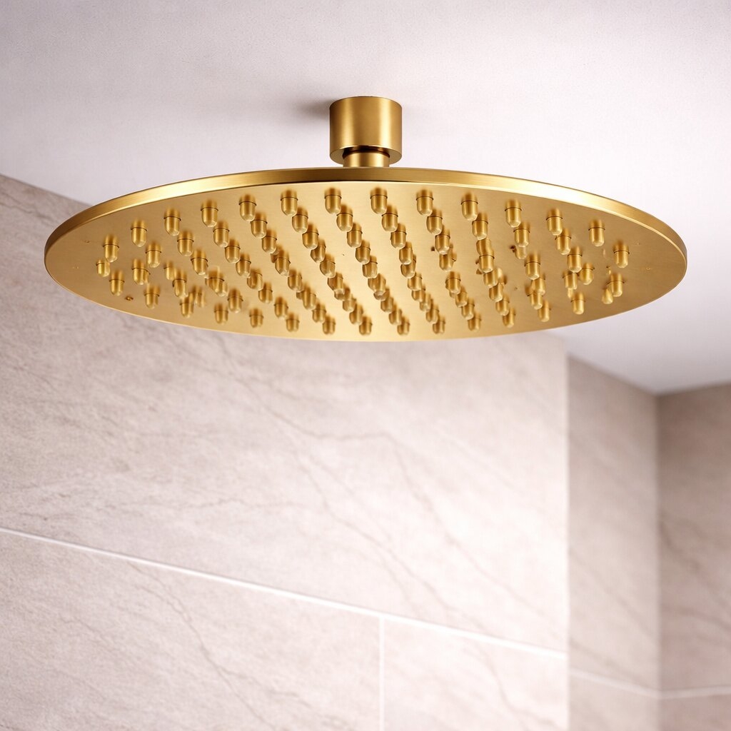 Head Shower-Round-25Mm Brushed Gold