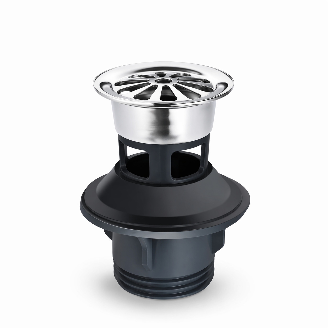 GRID DRAIN WITHOUTVERFLOW HOLE POLISHED CHRO