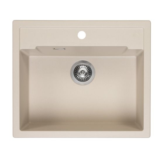 Reginox Amsterdam 54 tapwing Caffe Silvery Kitchen Sink