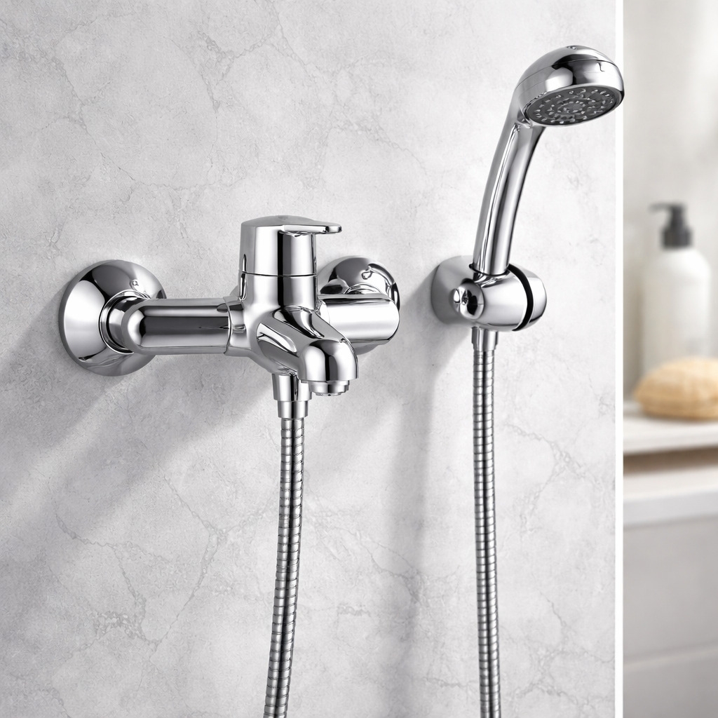 Complete bath mixer LOGIC, chrome