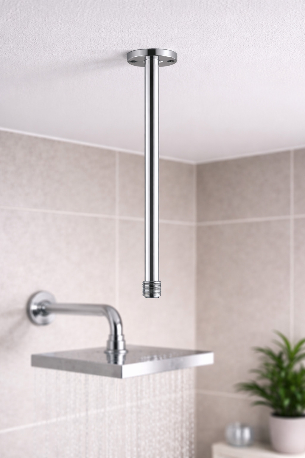 Ceiling Shower Arm-With Flange Round P